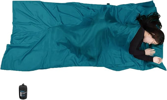 Browint Silk Sleeping Bag Liner, Silk Sleep Sack, Extra Wide 87"x43", Lightweight Travel Sheet for Hotels, More Colors for Option, Reinforced Gussets