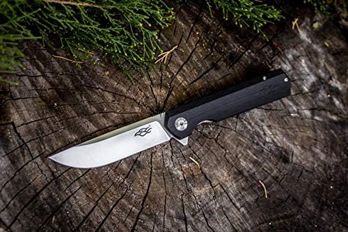 Firebird GANZO FH11S-BK Pocket Folding Knife G10 Anti-Slip Handle with Clip D2 Steel Blade Hunting Fishing Camping Gear Outdoor Folder EDC Pocket Knife (Black)