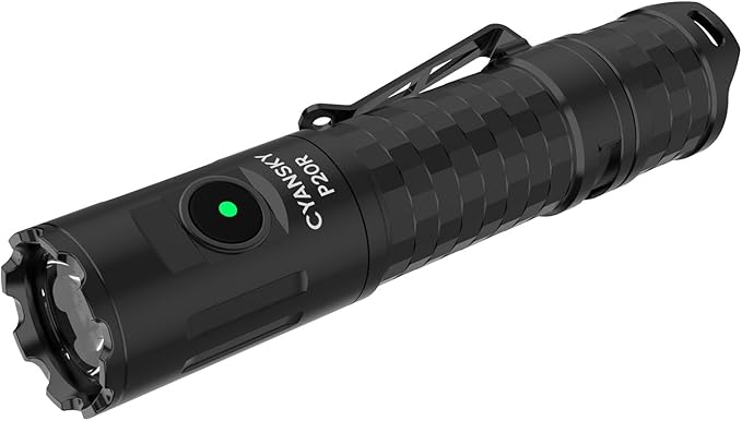 CYANSKY P20R Flashlights High Lumens,Rechargeable Flashlight,1900 Lumen Super Bright,Portable Pocket EDC Flashlgiht,LED Flash Lights for Home,Emergency,Camping,Camping,Hiking 