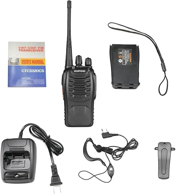 BAOFENG BF-888S Walkie Talkies Long Range for Adults with Earpieces, 16 CH Baofeng Two Way Radio (Pack of 12) with one Programming Cable