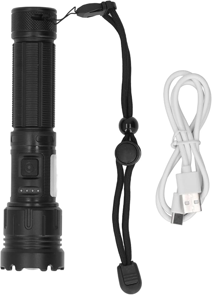 Rechargeable Flashlights High Lumens,Super Bright Tactical Flashlight, Portable Small Zoom Led Flashlight 1500m Range Super Bright Flashlight Aluminum with 3 Lighting Modes