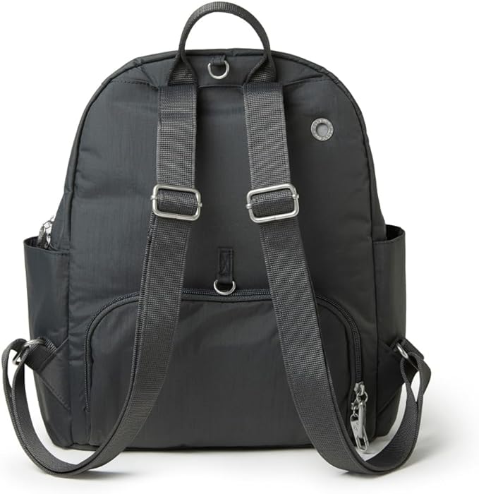 Securtex® Anti-theft Vacation Travel Backpack 10x13" Slash-Resistant Nylon Daypack w/RFID, Charcoal