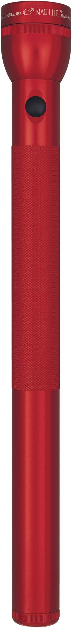 Maglite Heavy-Duty Incandescent 6-Cell D Flashlight, Red