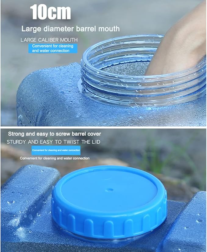 Water Storage Containers, Camping Water Container, Portable Water Tank with Faucet Camping Bucket with Tap Water Jug with Spigot BPA Free Emergency Water Storage for Outdoor Camping Hiking