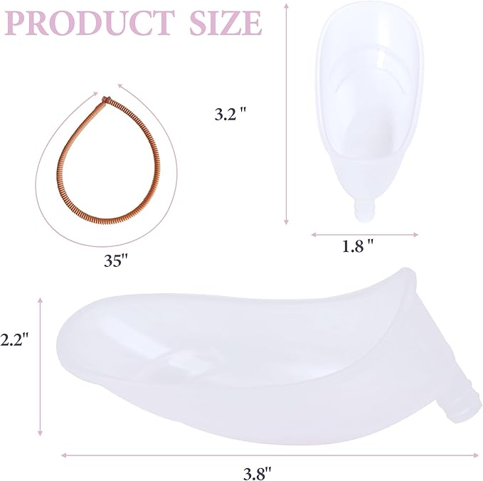 Female Urination Device,Portable Urinal Allows Women to Pee Standing Up,Female Pee Funnel with Retractable Hose, Reusable Women Pee Funnel for Camping,Hiking,Outdoor Activities,Travel(set of 4)