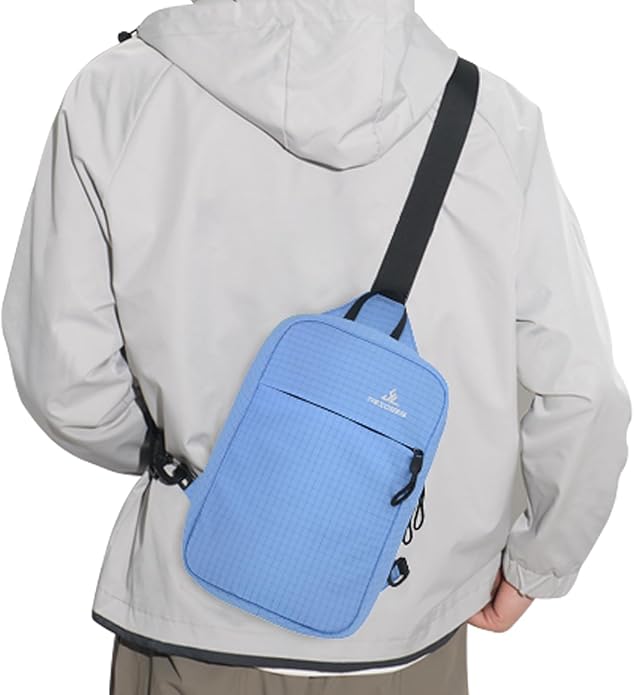 Peicees Small Sling Bag for Women Men Trendy Casual Phone Chest Bag Waterproof Crossbody Daypack