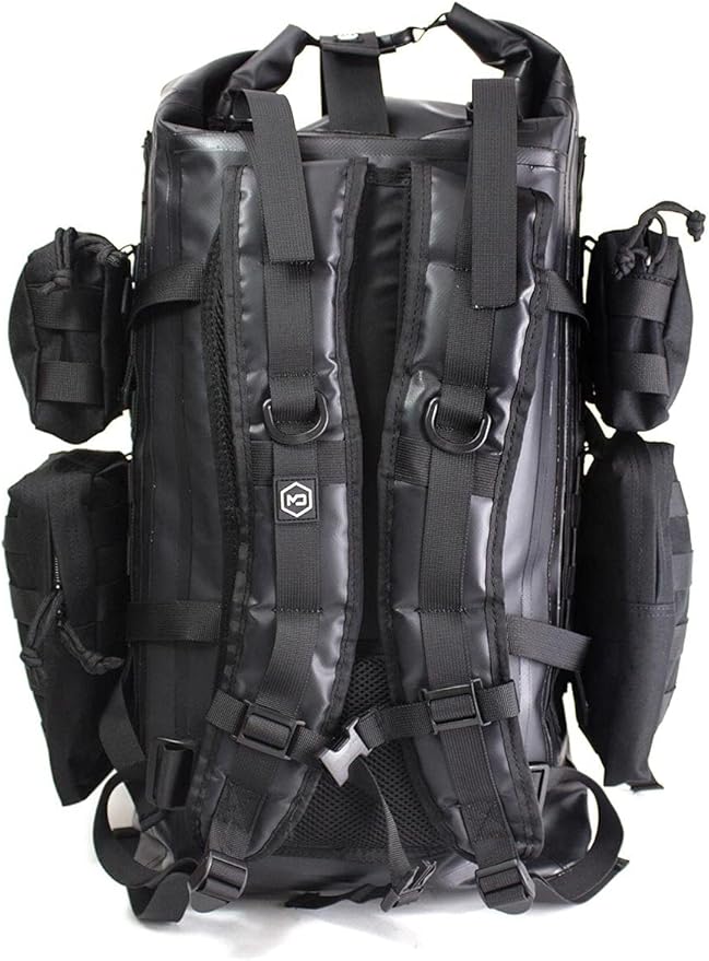 Mission Darkness Dry Shield Faraday Backpack 40L // Waterproof Tactical Bag with MOLLE Webbing and Removable Packs // Signal Blocking Anti-tracking Data Privacy EMP Shield for Electronics