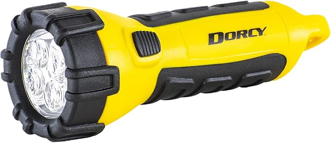 Dorcy 150 Lumen and 55 Lumen Floating Water Resistant LED Flashlights with Carabineer Clips Bundle (41-2513, 41-2510)