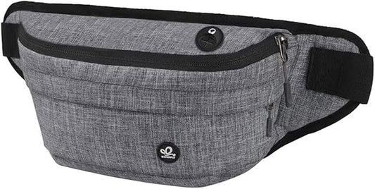WATERFLY Fanny Pack for Men Women Water Resistant Large Hiking Waist Bag Pack Carrying All Phones for Running Walking Traveling