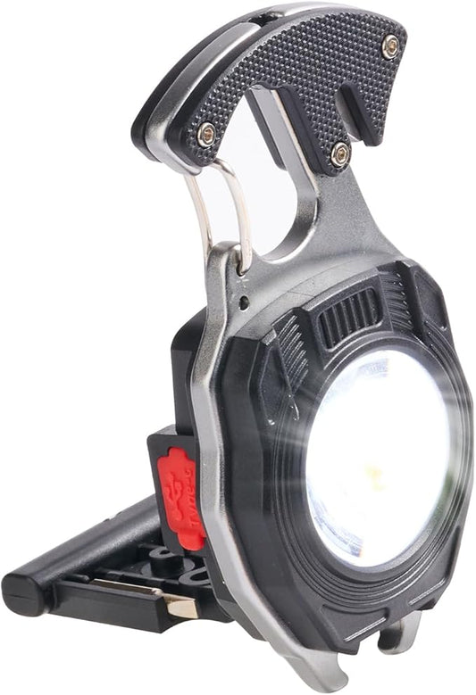 Multifunctional LED Flashlight Keychain, COB Mini Flashlight, Small Work Light, Screwdriver Bottle Opener for Outdoor Hiking