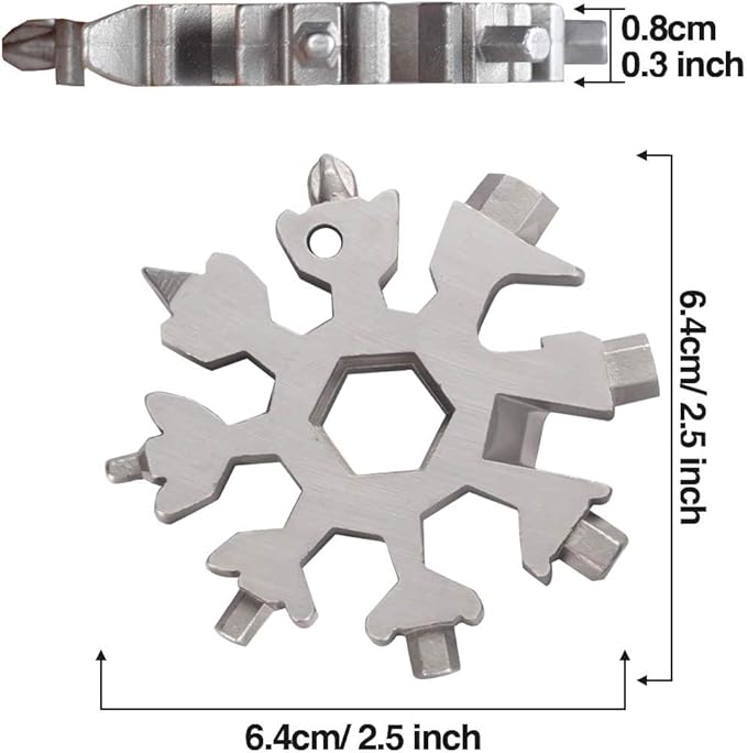 20 In 1 Snowflake Multi-Tool,Great Christmas stocking stuffer,Unique Gifts for Dad Men Women