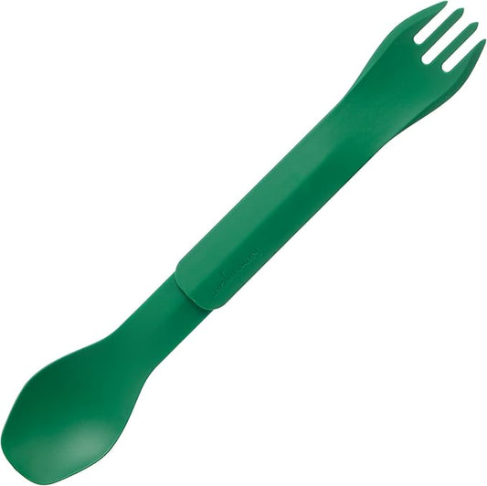 GoBites Duo and Bio Duo Travel Silverware, Full Size Portable Fork & Spoon, Reusable Utensil Set, PC and BPA-free, Food-Safe Nylon or Plant-Based Resin, Extended - 9.1” X 1.6”