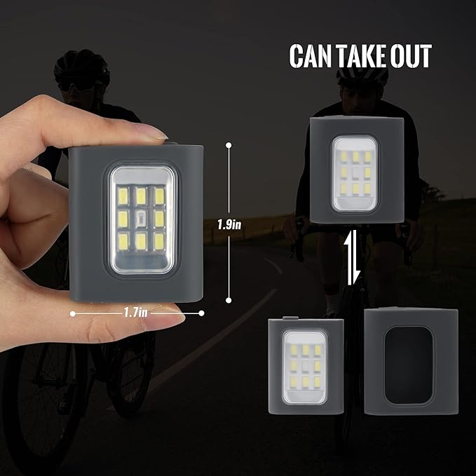 Clip on Running Lights, 2Pack Rechargeable Night Light with Strong Magnet Reflective, LED Running Lights 3 Modes Brightness with Red Strobe for Runners Joggers Camping Hiking Walking Outdoor Adventure