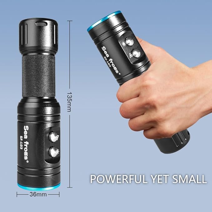 Aluminum Flashlight,Bright, Waterproof, Powerfuly, Excellent Choice for Emergency LED Flashlights for Home, Flashlight for Camping Gear、Hiking (SF-L03)