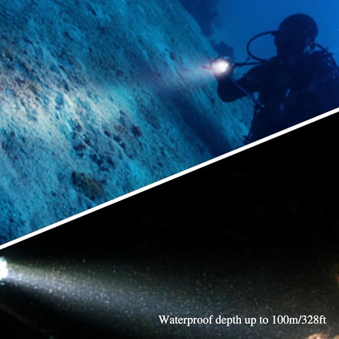 Aluminum Flashlight,Bright, Waterproof, Powerfuly, Excellent Choice for Emergency LED Flashlights for Home, Flashlight for Camping Gear、Hiking (MK-12)