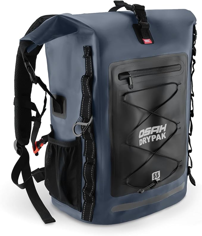 Waterproof Backpack Dry Bag 35L/55L β Heavy Duty Roll-Top Hiking Backpack Sack Keeps Gear Dry for Travel, Kayaking, Boating, Camping, Rafting and Fishing