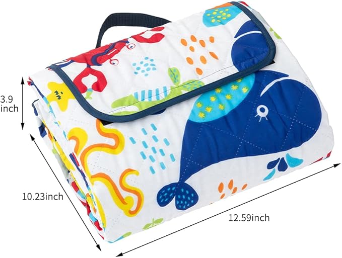 Extra Large Picnic Blanket Waterproof & Sandproof, Machine Washable Beach Blanket, 79"X59" Outdoor Blanket for 4-6 Persons,Portable Picnic Mat with for for Grass,Park,The Beach Camping