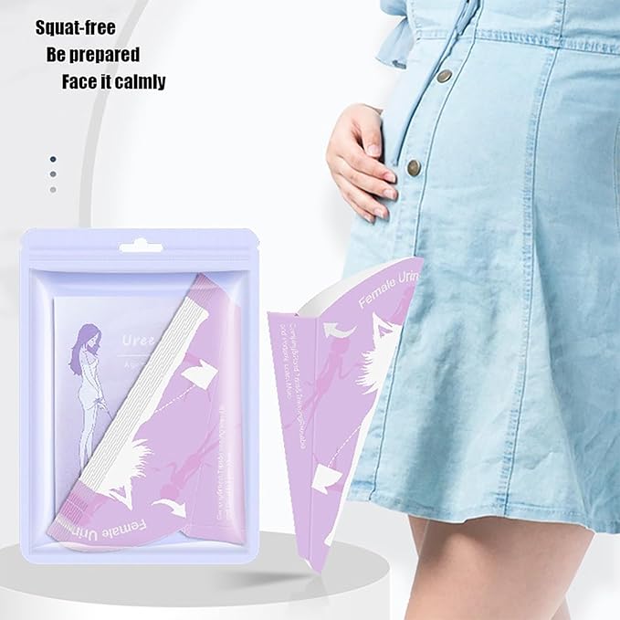 30 Pieces of Pee Funnel for Women, Portable Disposable Urinal for Women, sheweenie Female Urinal for Travel, Waterproof Female Urinal Funnel Suitable for Camping, Hiking, Injury, Pregnancy
