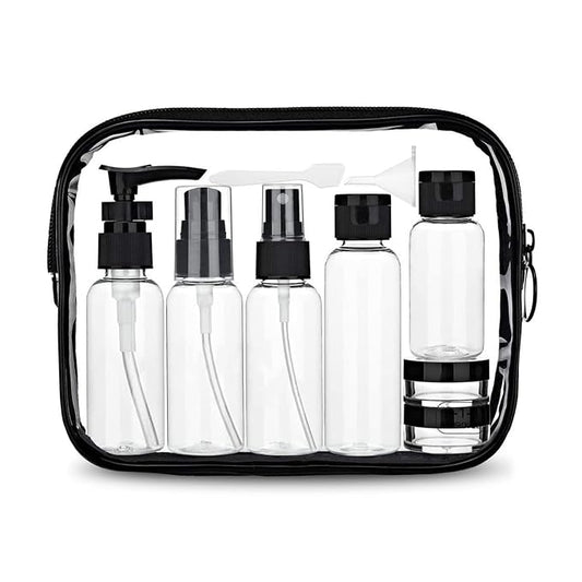 Travel Size Bottles Containers for Toiletries with Toiletry Bag Kit for Liquids, Leak-Proof & TSA Approved Carry-on for Airplane - Women/Men