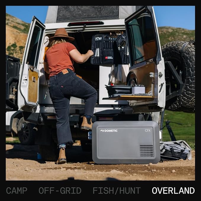 Dometic Portable Refrigerator and Freezer with ICE Maker, Powered by AC/DC or Solar