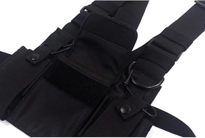 Chest Pack, Radio Chest Harness Chest Front Single Pack Pouch Holster Vest Rig for Motorola Midland Kenwood Baofeng Retevis Walkie Talkie,Functional Waist Packs for Men Women