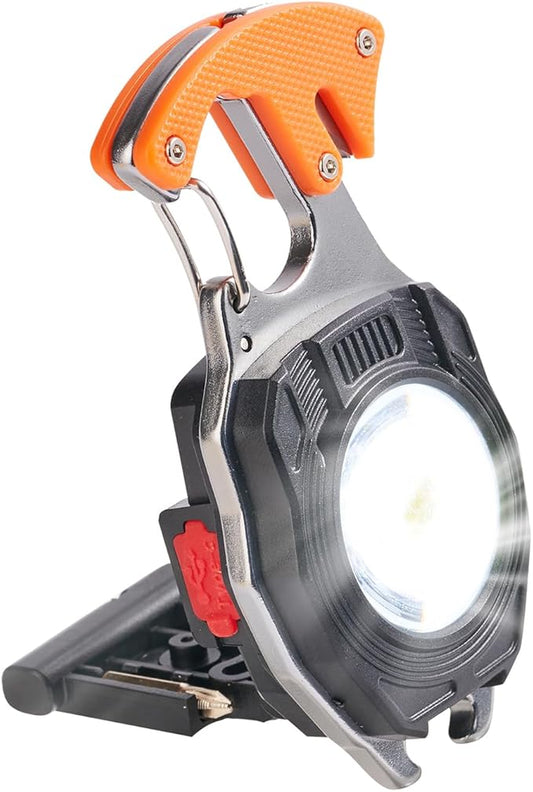 Multifunctional LED Flashlight Keychain, COB Mini Flashlight, Small Work Light, Screwdriver Bottle Opener for Outdoor Hiking