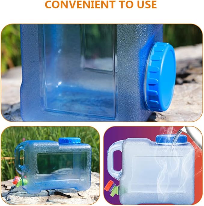 Veemoon Fishing Accessories 2PCS Camping Water Container - 2 Gallon Portable Water Storage Camp Water Jug with Spigot, for Outdoor Camping Picnic Emergency Water Storage Camping Accessories