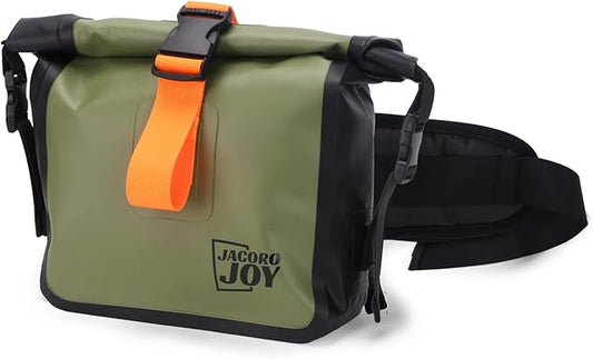 Waterproof Dry Bag with Adjustable Waist Strap Large Capacity Waterproof Waist Bag for Kayaking Boating Fishing Cycling (Green)