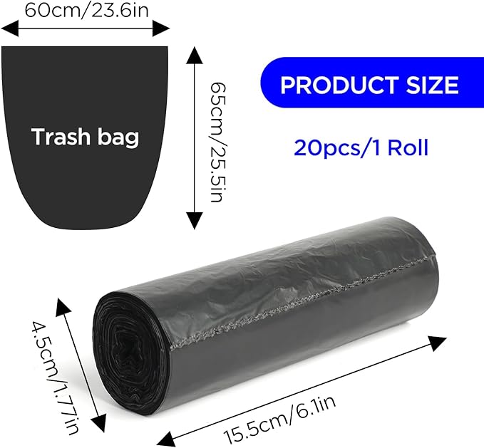 20 PCS Biodegradable Camping Toilet Bags, 22L Capacity, Portable Toilet Bags for portable potty, Camping Toilet Accessories for Eco-Friendly Waste Disposal in Outdoor Adventures