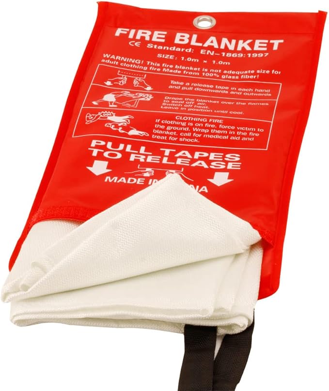 Fire Blanket for Home and kitchen, Fiberglass Emergency Fire Blanket Fire Suppression Blanket, Flame Retardant Fire Safety Blanket for Kitchen Home House Car Office Warehouse, 4 Pack (39.3" x 39.3")
