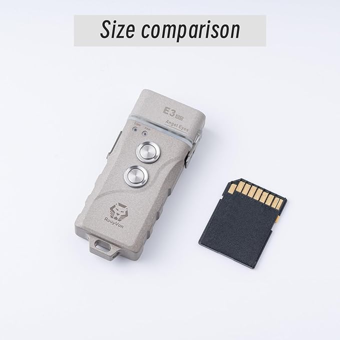 RovyVon E3 Plus Marble Keychain Flashlight - 700 Lumen Dual Power Rechargeable with Lockout Mode, Waterproof for Everyday Carry, Camping, Hiking, Emergency