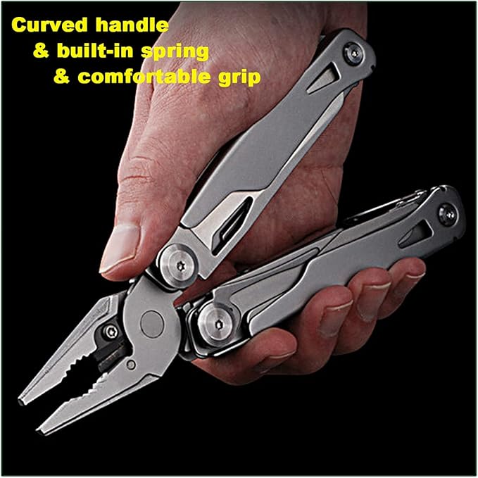 Multitool Pliers Scissors with Replaceable Jaws Stainless Steel Pocket Multitools Pliers and Scissors with Pocket clip for Camping Hiking and Daily Maintenance
