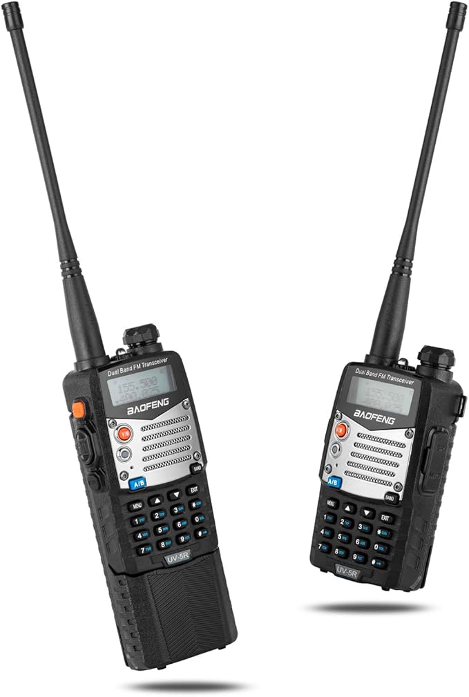 BaoFeng UV-5R Pro Ham Radio with 2 Rechargeable Battery, Dual-Band 2-Way Radio Handheld Walkie Talkies with Earpiece and Programming Cable (2 Pack)