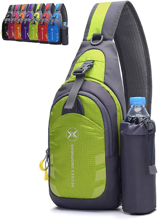 Peicees Chest Crossbody Sling Backpack Bag Travel Bike Gym Daypack for Women Men
