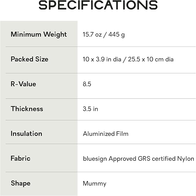 NEMO Equipment Tensor Extreme Conditions Sleeping Pad - Regular Mummy (72" x 20) - Black/Birch Bud/Citron