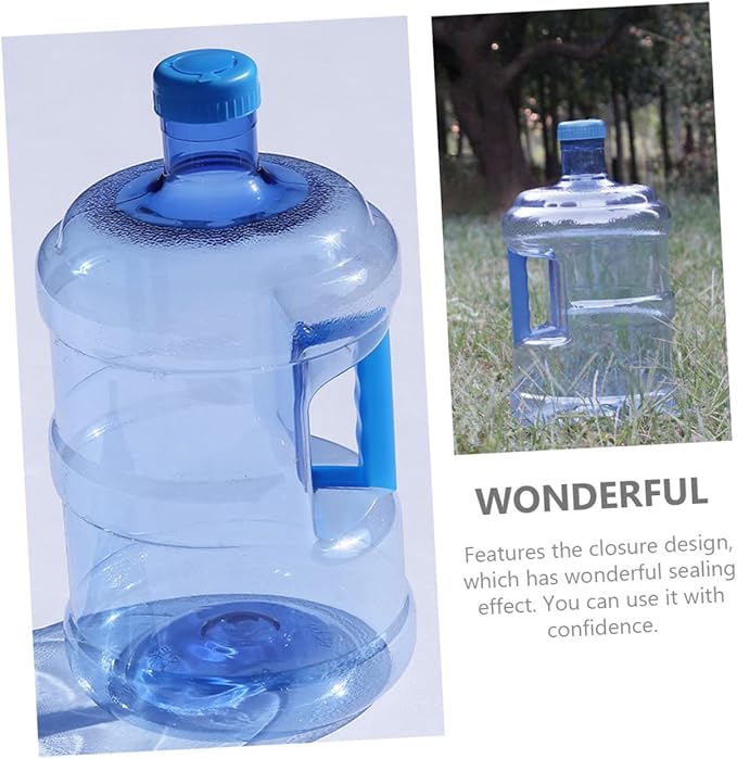 Kisangel 1.3 Gallon Kettle 5L Water Barrel Water Bottle with Handle Hiking Jug Bottle for Travel Sport Container Accessories