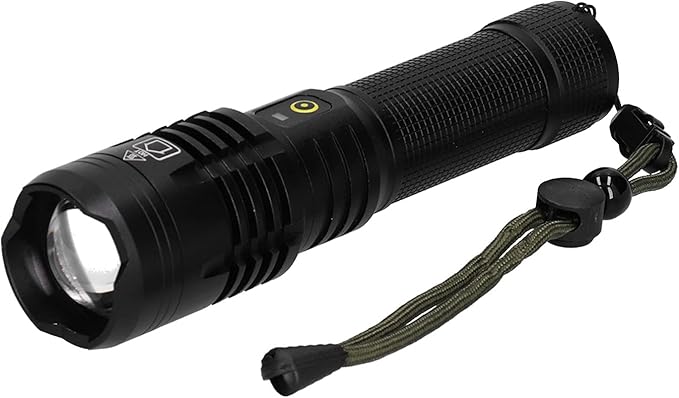 Garosa Flashlight Powerful Torch 5000LM Long Shot Telescopic Zoom Waterproof Emergency Flashlight for Outdoor Tourism Hiking Camping,Flashlight
