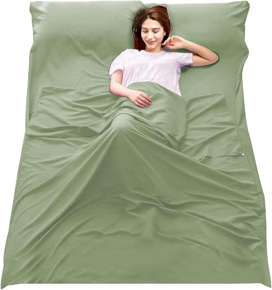 Sleeping Bag Liner Camping Travel Home Bed Sheet Lightweight Breathable Hotel Compact Sacks