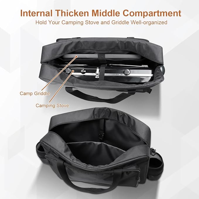Premium Camp Stove Carry Case with 0.4 inch Thicken Pearl Foam, Excellent Protection for Coleman 2-Burner Gas Stove