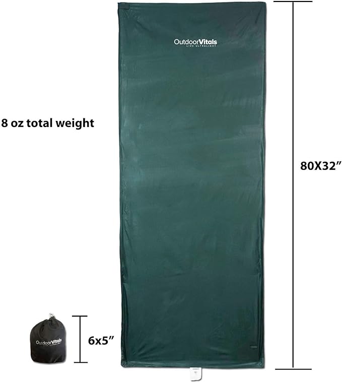 Sleeping Bag Liner (Charcoal, Rectangular/Micro Polyester)