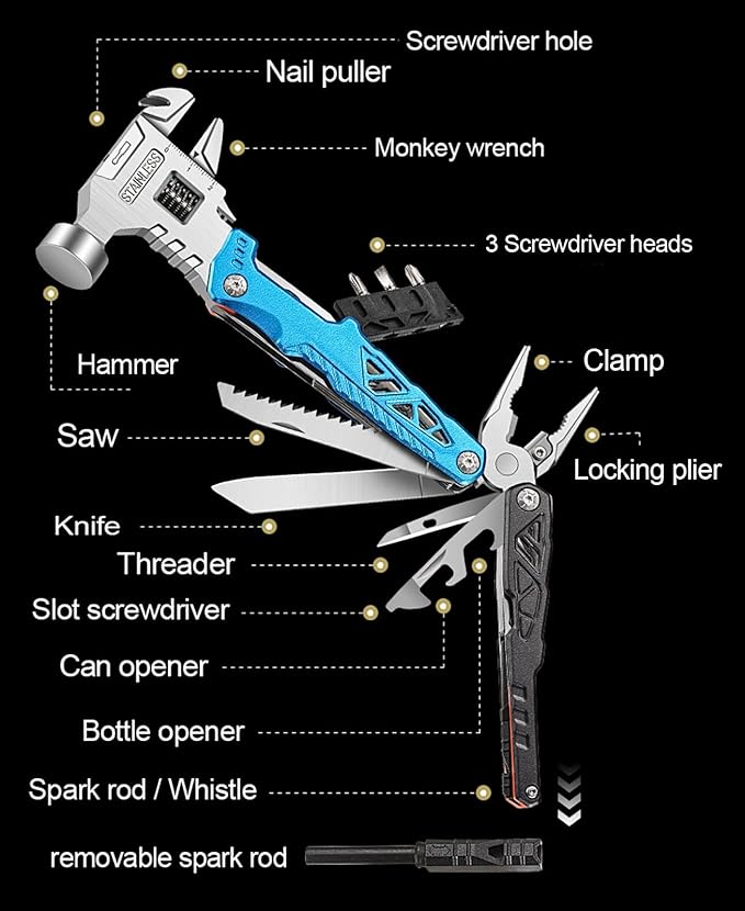 Multitool for Camping Hiking Survival