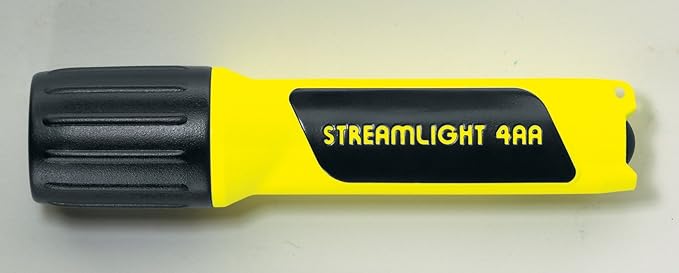 Streamlight 68202 4AA ProPolymer LED, Flashlight with Batteries, Yellow (Clam Pack) - 67 Lumens