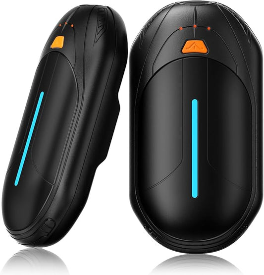 Hand Warmers Rechargeable 2 Pack, Electric Hand Warmers with 20Hrs Long Heating, 2 in 1 Portable Handwarmers Cordless USB Pocket Hands Heater Outdoor Warm Gift for Hunting, Golf, Camping, Ski
