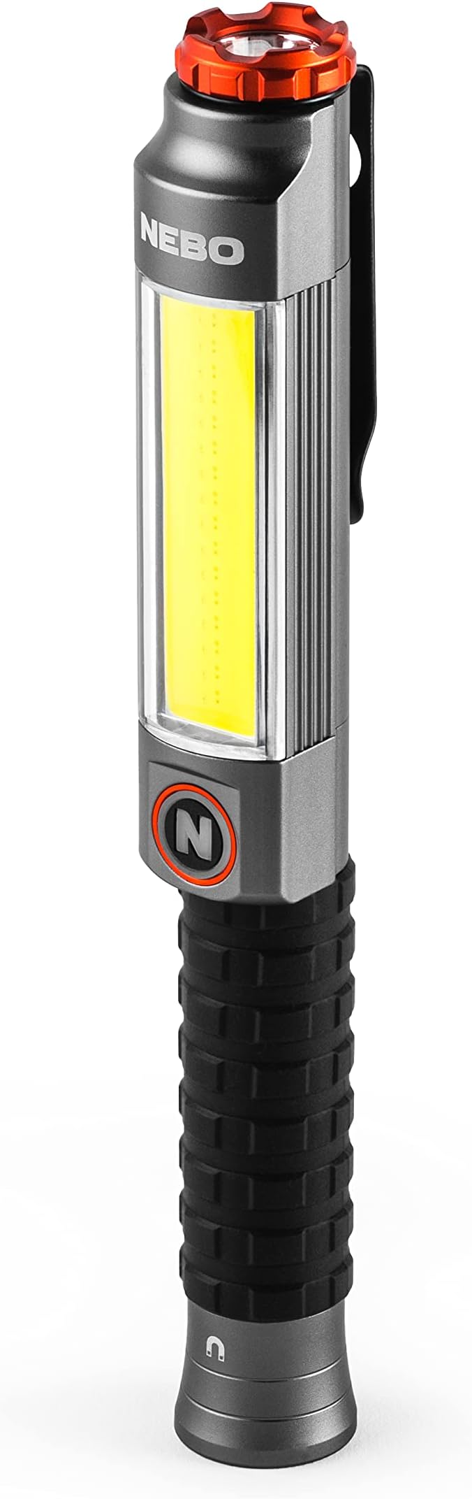 NEBO Redline Torchy 2K, 2000 Lumen Pocket, Rechargeable LED, Water & Impact Resistant Flashlight for EDC with Smart Power Control, Power Memory Recall, Removable Clip for Camping, Hunting, Hiking