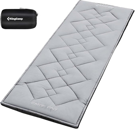 KingCamp Cot Mattress, Portable Lightweight Camping Sleeping Mat Soft Comfortable Non-Slip Cot Pad for Camp Cot, RV Bunk & Twin Beds