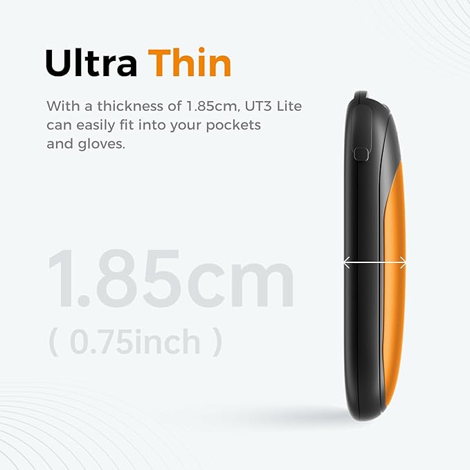 OCOOPA 2in1 Magnetic Rechargeable Hand Warmers, Electric Pocket-Sized Handwarmers, Light Sleek Stylish, UL Certified, 3 Heat Settings, Electronic Gifts for Men, Women Purse Must Haves, UT3 Lite