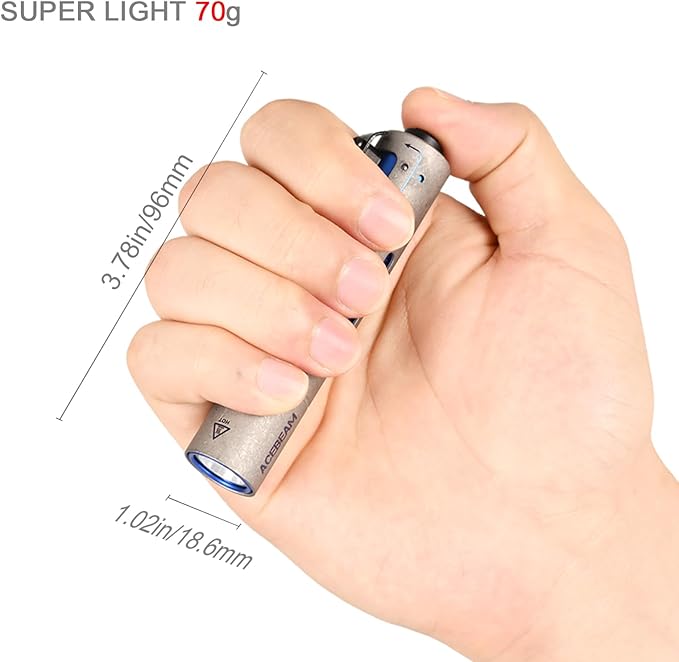 ACEBEAM Rider RX 700 High Lumens LED Flashlight Rechargeable, Pocket EDC AA Flashlight with Clip, Super Bright Small Mini Flash Light, 519A-V1 LED 90+ High CRI Flashlight for Camping, Emergency, Home