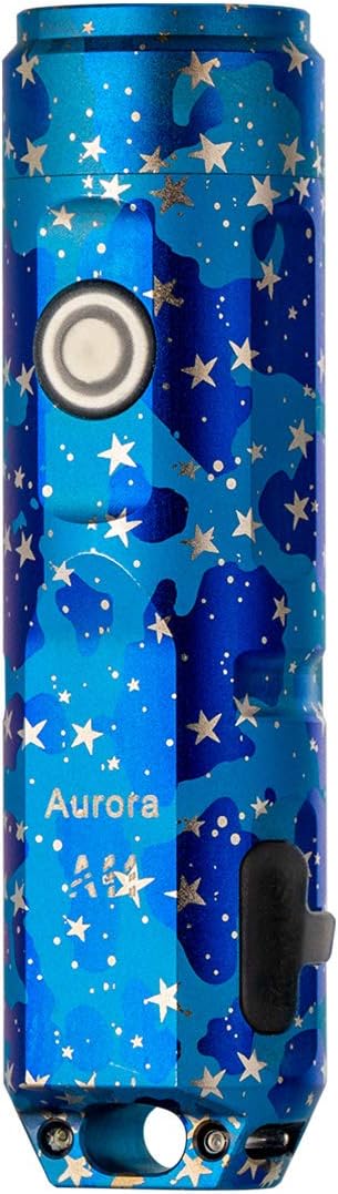 RovyVon Aurora A11 Titanium LED Flashlight High Lumen Rechargeable EDC Pocket Flashlights 650 Lumen 5 Modes Super Bright Water Resistant for Camping, Hiking (Blue Sky)