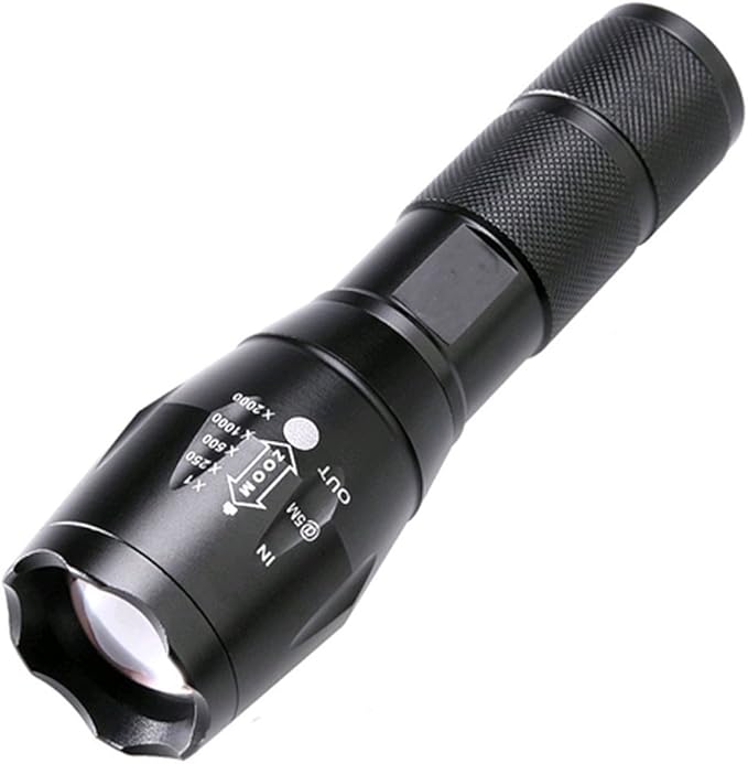 BESTSUN 3000 High Lumens Tactical Flashlights, Military Grade 5 Modes Super Bright LED 18650 Flashlight Focus Torch Lamp Adjustable for Camping Hiking Emergency