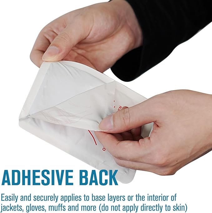 Hand Warmers, Extra Large Hot Hands & Body Warmers with Adhesives 10 Packs - Portable Pocket Warmers Disposable Hot Pads Camping Hand Warmer for Winter Outdoor Skiing Hiking